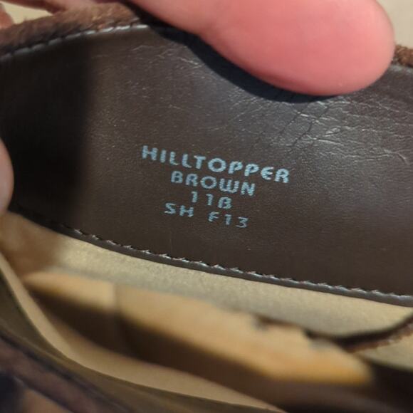 Earth Hilltopper Brown Leather & Suede Wedge Heel Bootie Women's Size 11B - Picture 11 of 12